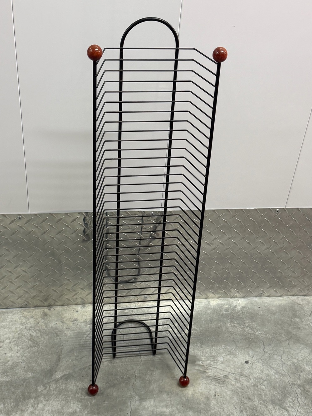 Vtg Black Wire 38 DVD video games bluray Holder Rack Wire Tower Organizer movie,